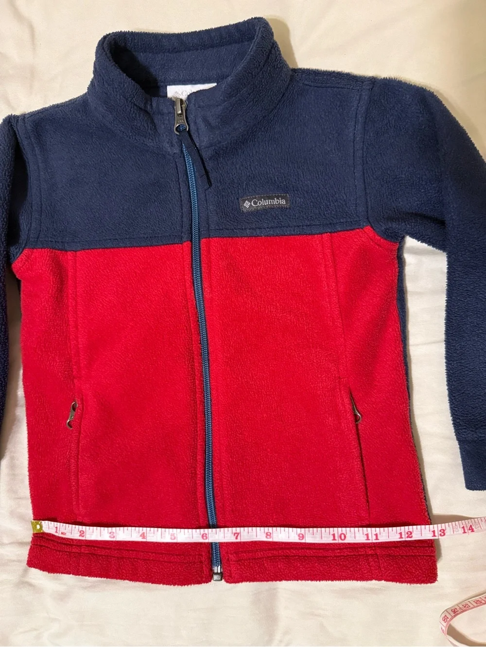 Columbia Boys' Toddler Steens Mountain II Fleece Jacket 4T Navy and Red